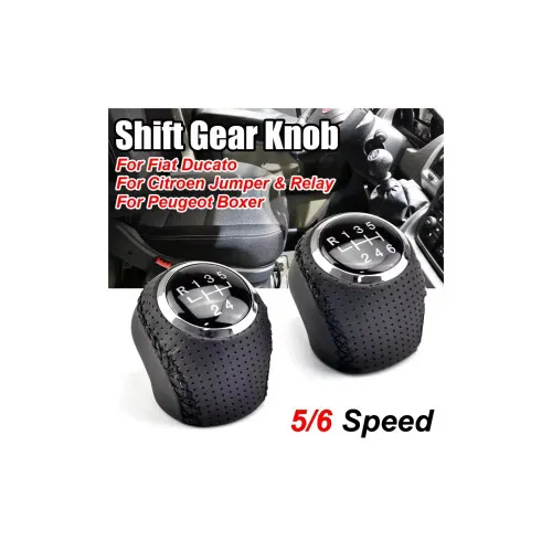 Maner schimbator imitatie piele compatibil Fiat Ducato, Peugeot Boxer, Citroen Jumper cu 2 adaptoare 5 si 6 viteze — imaginea 4