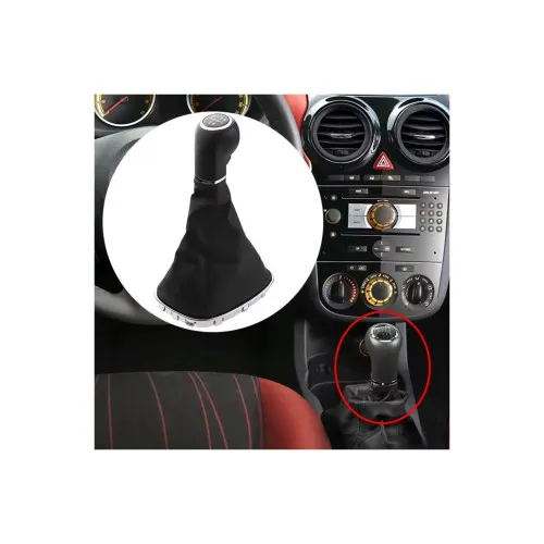 Maner si manson schimbator auto imitatie piele compatibil Opel Corsa D 2006-2014 cu 2 adaptoare pentru 5 si 6 viteze — imaginea 5