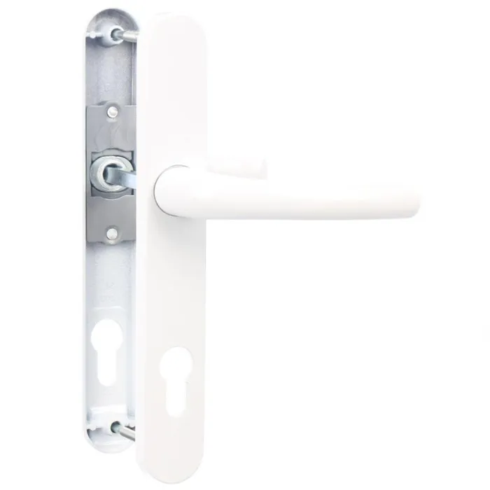 Maner usa interior, cu sild, Safir, pentru cilindru, aluminiu, alb, 85 mm