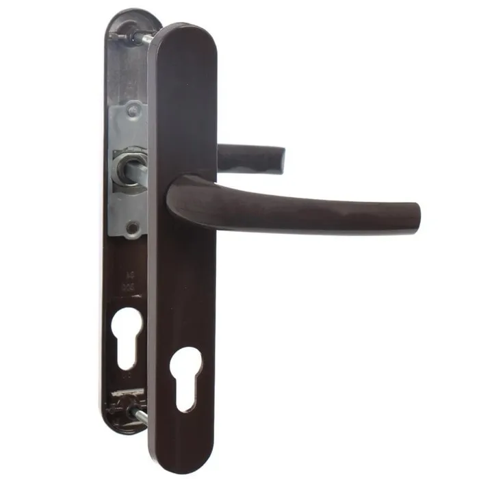 Maner usa interior, cu sild, Safir pentru cilindru, aluminiu, maro, 85 mm