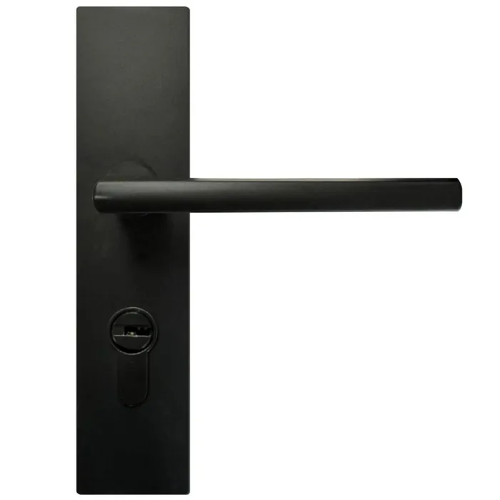 Maner usa interior, cu sild, Super Door, pentru cilindru, metal, negru 60 mm