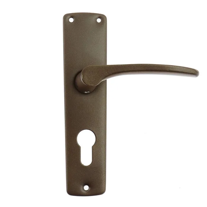 Maner usa interior, cu sild, Urbis, pentru cilindru, metal, maro, 90 mm