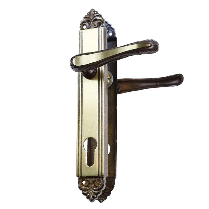 Maner usa interior, cu sild, Verofer Simona, pentru cilindru, alama, bronz, 90 mm