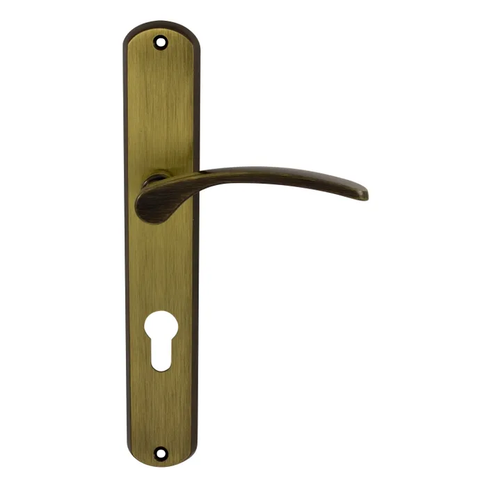 Maner usa interior, cu sild, Verofer Vienetta, pentru cilindru, alama, bronzat grafiat, 90 mm