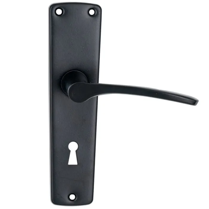 Maner usa interior Yale, cu sild, pentru cheie, otel, negru, 54 mm