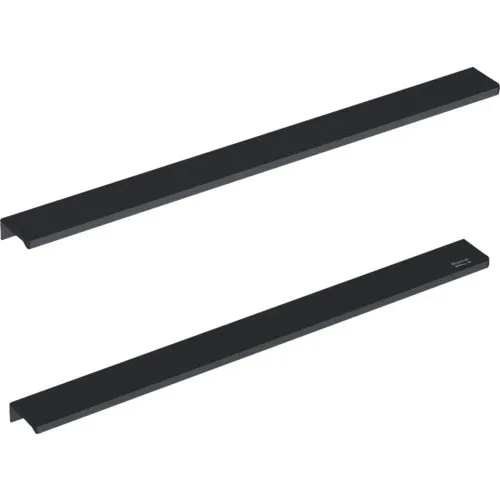 Manere pentru mobilier baie Roca Elegance 60 cm, metal, negru, set 2 bucati