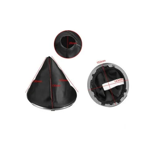 Manson schimbator viteze piele ecologica compatibil Fiat 500/ 500C — imaginea 2