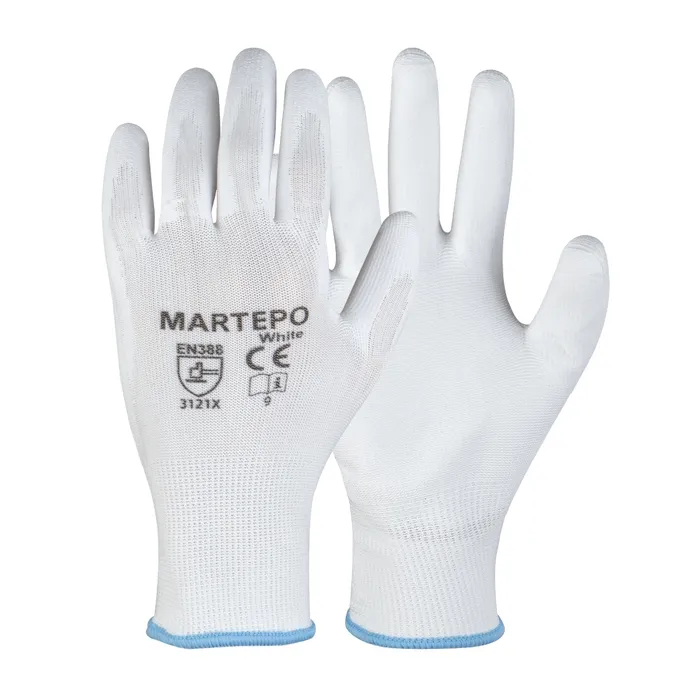 Manusi Marvel Martepo, fibre sintetice + poliuretan, alb marimea L