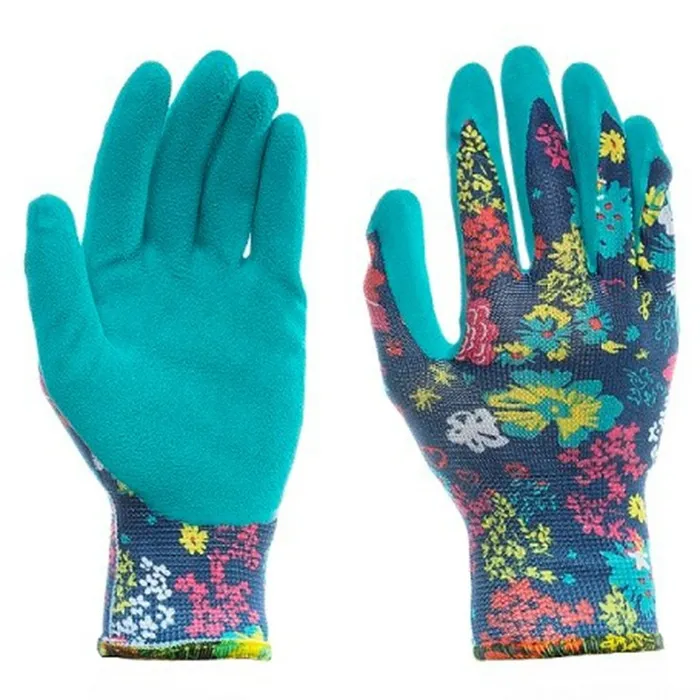 Manusi pentru gradina Garden DCT, poliester + latex, verde, marimea L