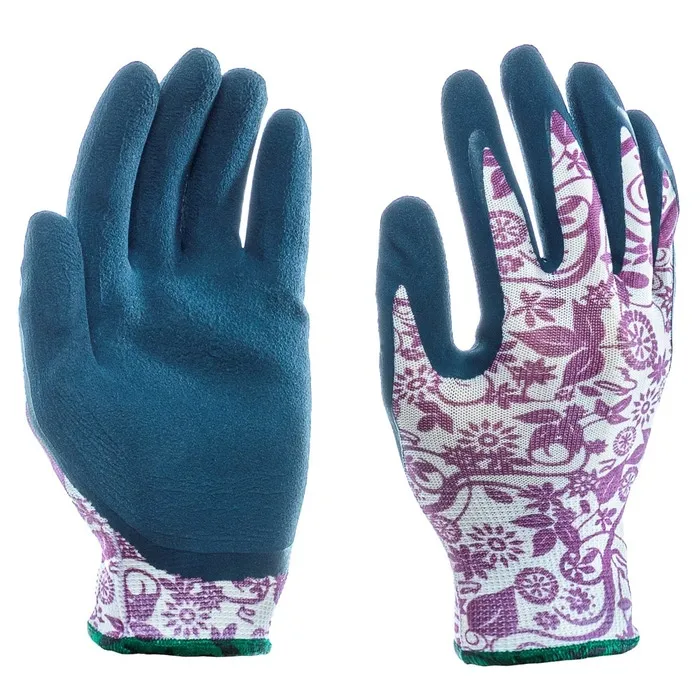 Manusi pentru gradina Garden DCT Violet poliester + latex, verde + mov, marimea M