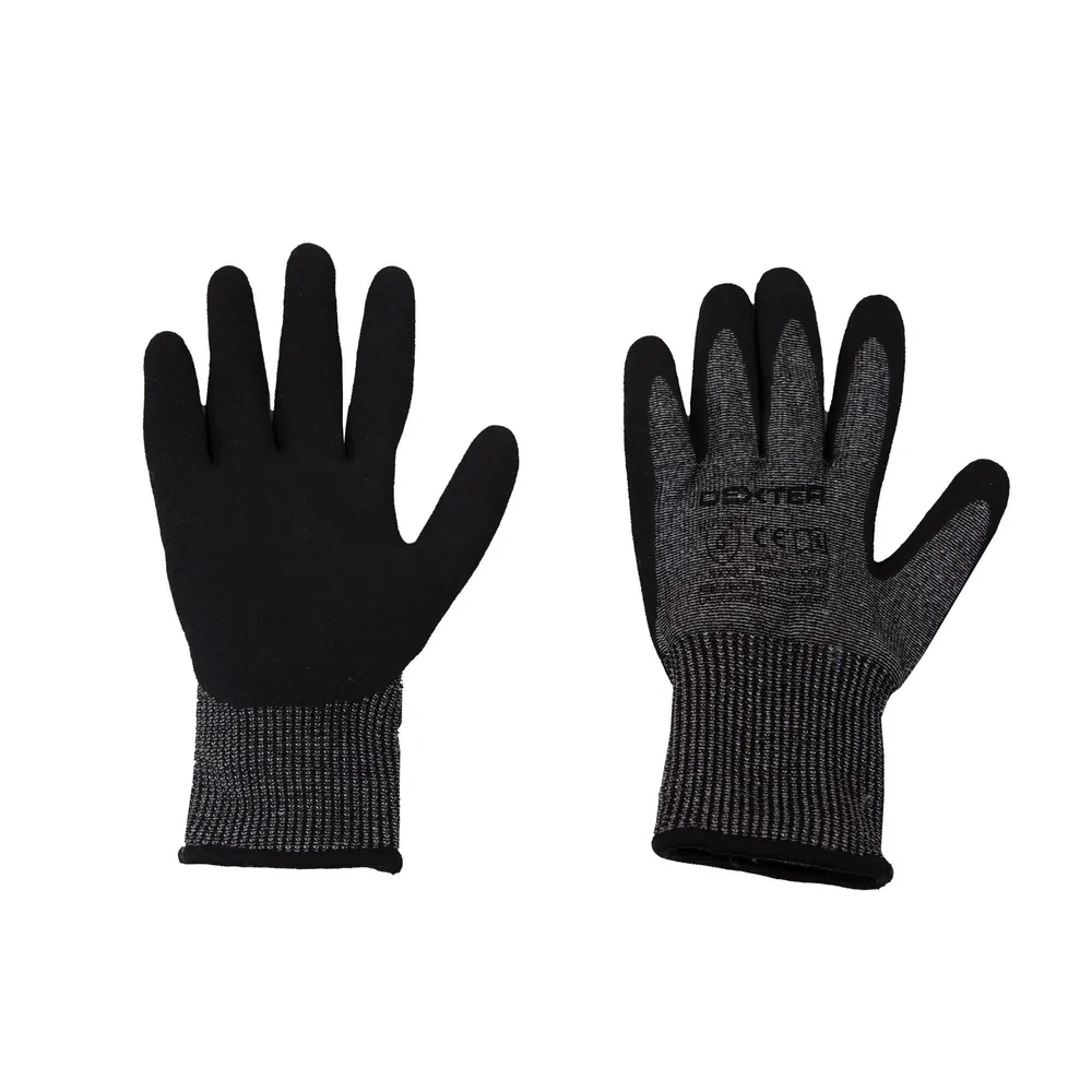 Manusi protectie, anti-taiere, Dexter, HPPE+nitril, marimea 10 (XL)