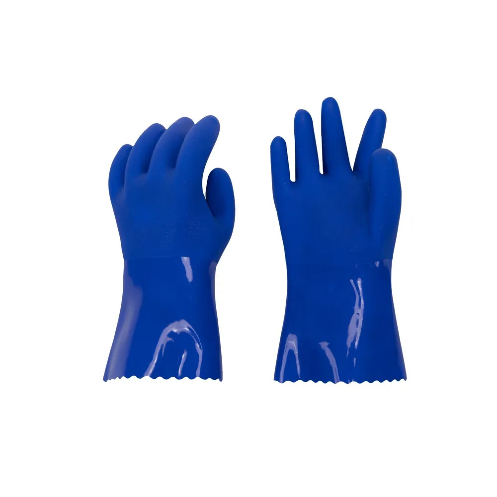 Manusi protectie pentru zidar, Dexter, PVC+poliester, marimea 11 (XXL), albastru