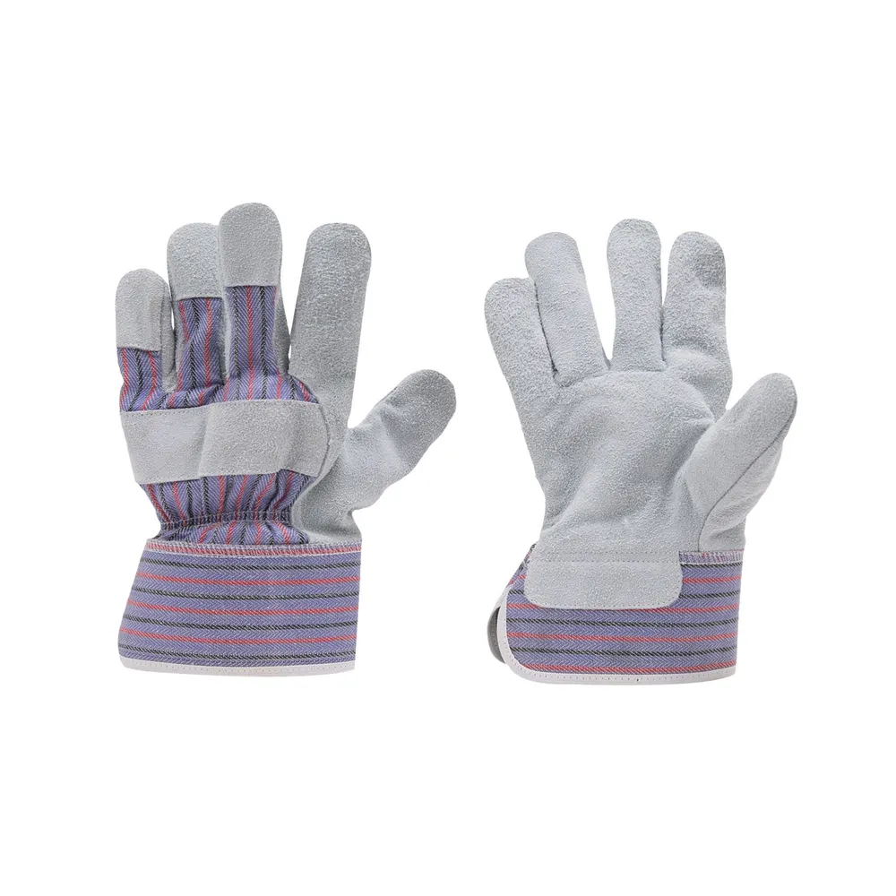 Manusi protectie piele+poliester+bumbac, marimea 9(L), gri