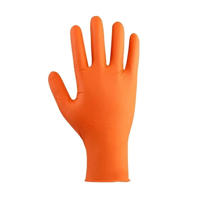 Manusi protectie unica folosinta, pentru menaj, Orange, nitril, portocaliu, marimea XL, set 50 bucati