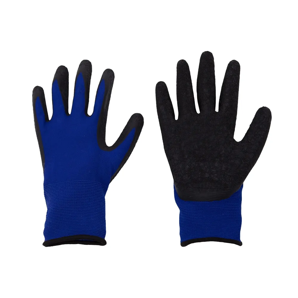 Manusi protectie universala Dexter, functie tactila, latex, marimea 9 (L), albastru/negru
