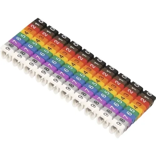 Marcaj cablu electric, pachet 100 bucati, 0, 5-2, 5mm, autoadeziv, interior