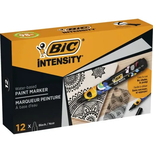 Marker permanent Bic, culoare neagra