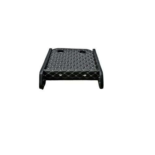 Masa de bord cu 2 suporti pentru pahare ,piele ecologica culoare Negru cusatura Gri compatibila Ford Transit 2014-2024