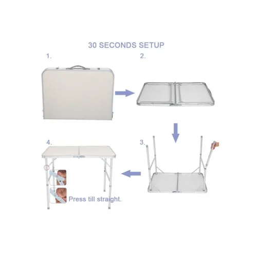 Masa plianta din aluminiu 120x60cm — imaginea 3