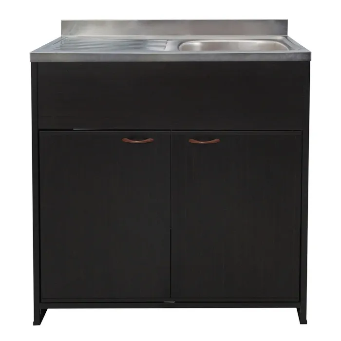 Masca chiuveta bucatarie Crina, PVC, wenge, 80 x 50 x 82 cm