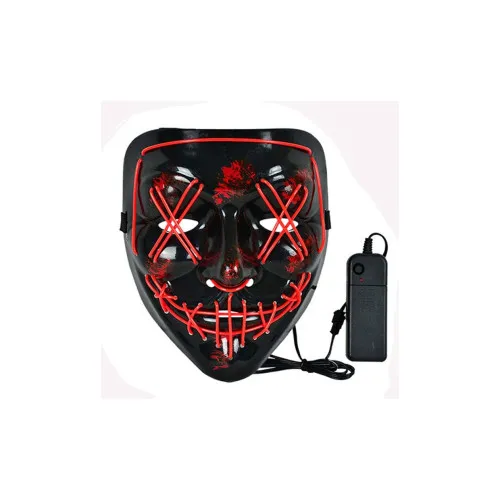 Masca ornament cu fir neon Lumina rosie si albastra — imaginea 2
