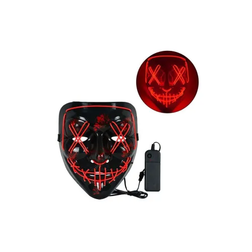 Masca ornament cu fir neon Lumina rosie si albastra — imaginea 5