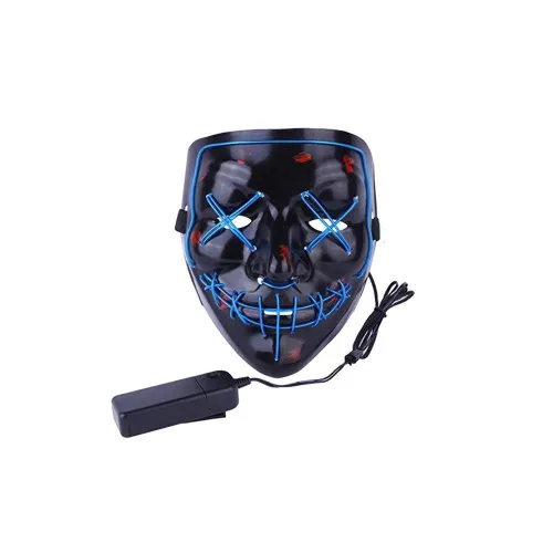Masca ornament cu fir neon Lumina rosie si albastra — imaginea 3