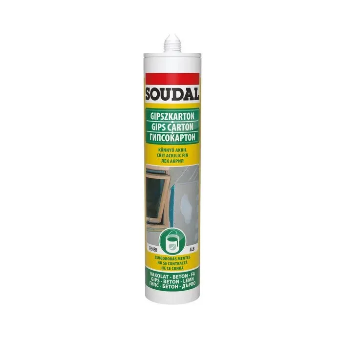 Mastic acrilic gips-carton, Soudal, alb, 280 ml