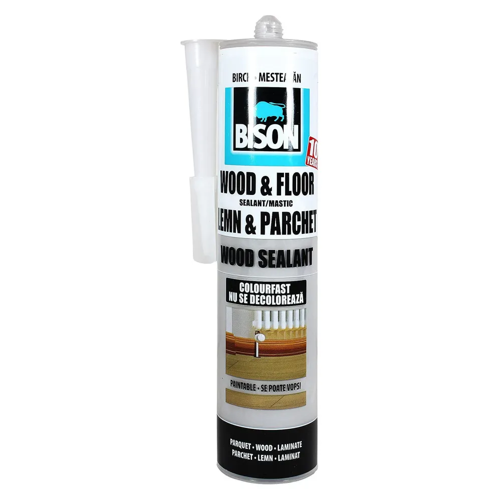 Mastic pentru lemn, Bison lemn & parchet, mesteacan, 300 ml