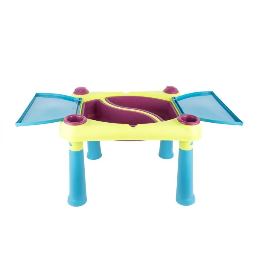 Masuta copii EVO, pentru apa si nisip, plastic, 79 x 56 x 50 cm, multicolor