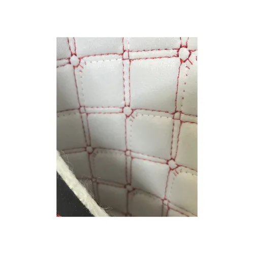Material imitatie piele tapiterie hexagon cu gaurele maro/cusatura gri — imaginea 2