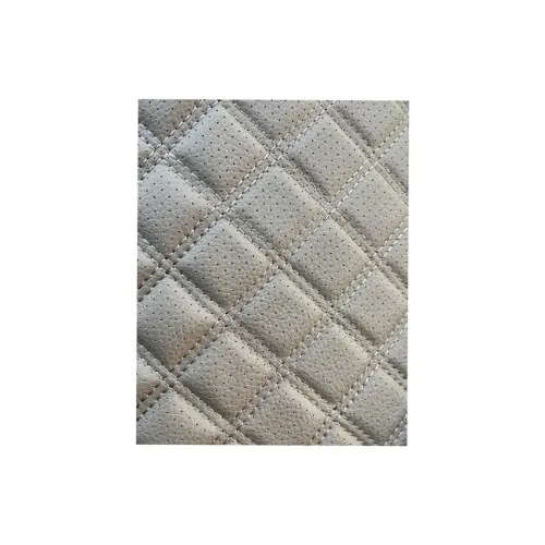 Material imitatie piele tapiterie romb cu gaurele bej /cusatura bej