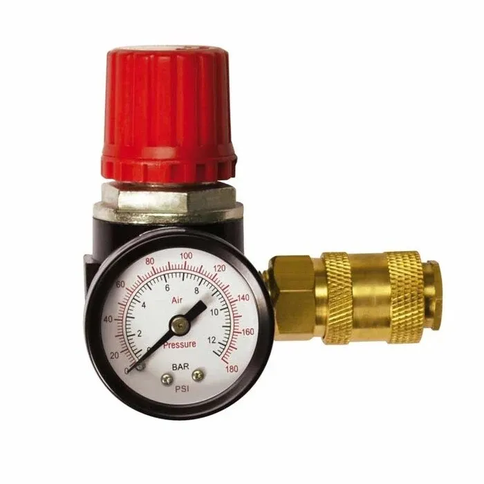 Miniregulator de presiune, Stanley, cu manometru, cupla rapida, 1/4"