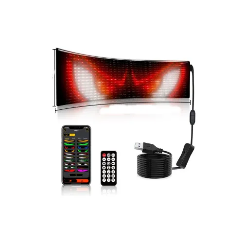 Modul panou flexibil publicitar,display RGB ,control aplicatie, USB 5V 10x35cm — imaginea 6