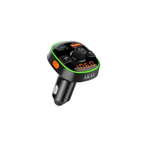 Modulator FM Akai FMT-52BT Bluetooth USB QC3.0 cu Hands-Free si afisaj LED