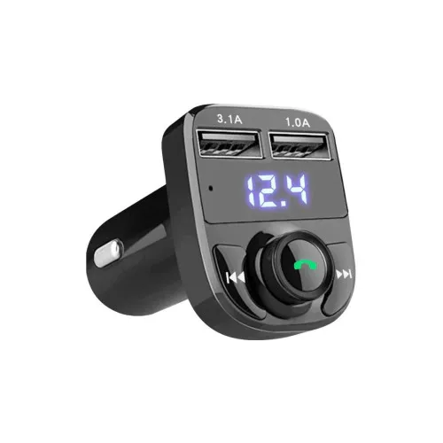 Modulator FM auto X8 Bluetooth A2DP 2USB kit maini libere TF MP3 FLAC MIV