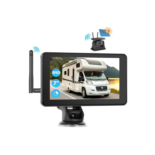 Monitor auto digital wireless 7 inch cu camera marsarier solara BSD ecran tactil camera magnetica DC12V-36V