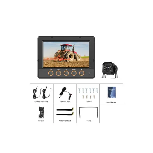 Monitor auto digital wireless 7 inch cu camera marsarier waterproof DC12V 36V — imaginea 3