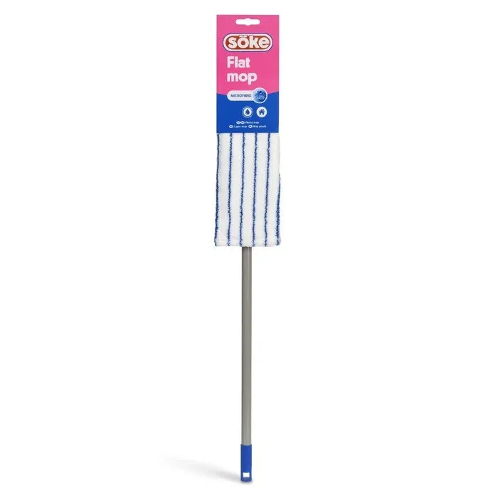 Mop plat rectangular Soke Economic Spontex + coada telescopica, 100 x 14 x 7 cm