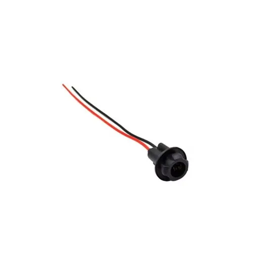 Mufa bec T10 cu 2 fire 12.5cm rosu si negru pentru instalatii auto