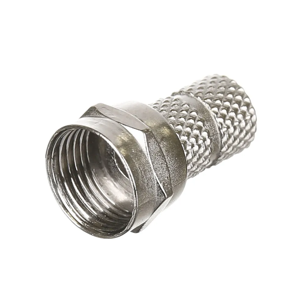 Mufa pentru cablu TV, tip F, 5.0 mm, metal, argintiu