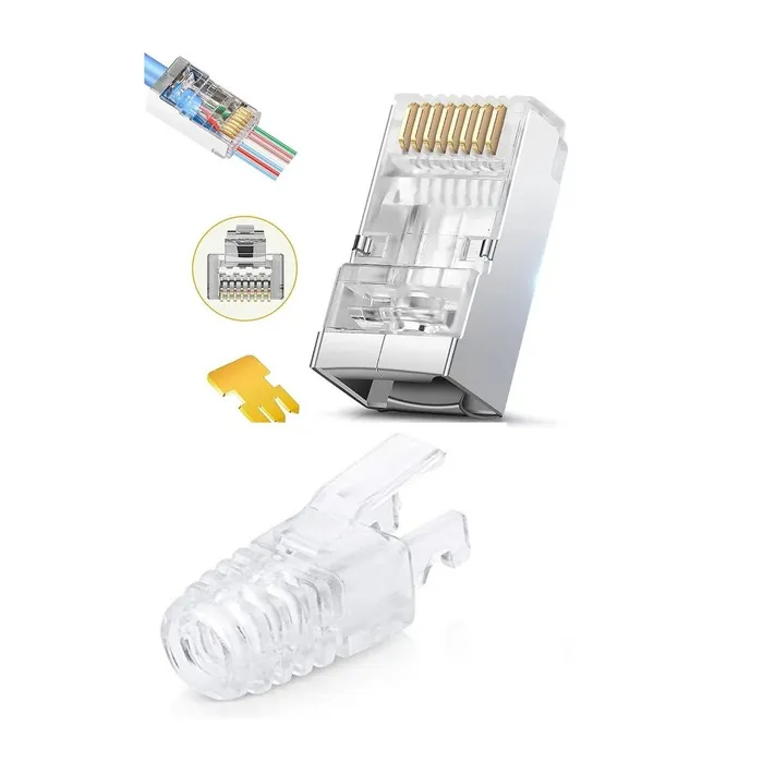 Mufa RJ45 STP CAT6 Hoff - set 10 bucati, pentru imbinare / conectare cablu retea