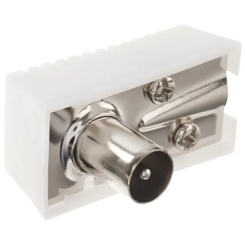 Mufa TV unghi 90, pentru cablu coaxial, plastic