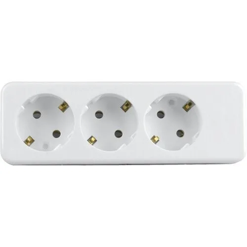 Multipriza electrica fara cablu 3 prize, alb
