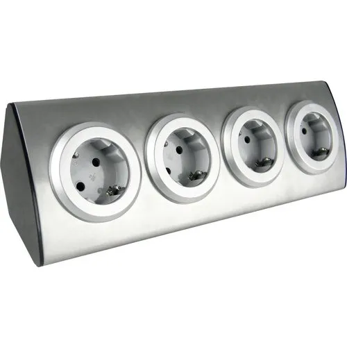Multipriza electrica fara cablu Strohm 4 prize, gri, pentru mobilier bucatarie