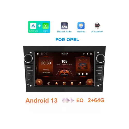 Navigatie Android 7 inch 2+64GB CarPlay Android Auto compatibila Opel — imaginea 2
