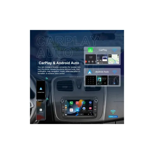 Navigatie Android ecran 7 inch 2GB+64GB CarPlay Android Auto GPS WIFI FM RDS compatibila Dacia — imaginea 4