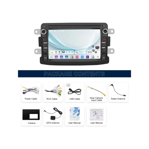 Navigatie Android ecran 7 inch 2GB+64GB CarPlay Android Auto GPS WIFI FM RDS compatibila Dacia — imaginea 7