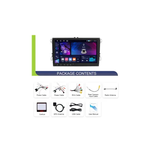 Navigatie Android ecran 9 inch 4GB 64GB compatibila Volkswagen CarPlay Android Auto GPS WIFI FM RDS — imaginea 6