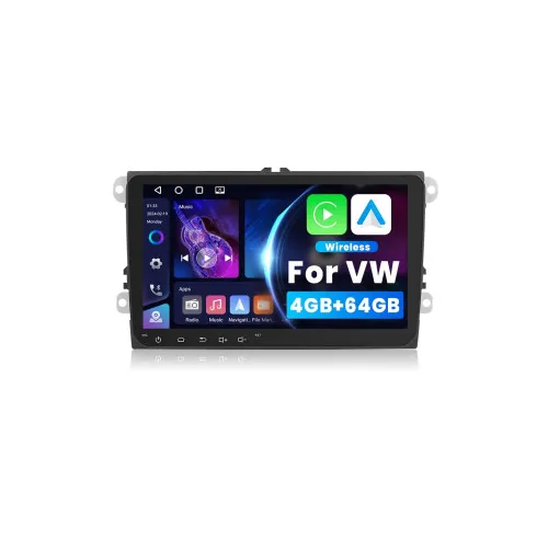 Navigatie Android ecran 9 inch 4GB 64GB compatibila Volkswagen CarPlay Android Auto GPS WIFI FM RDS